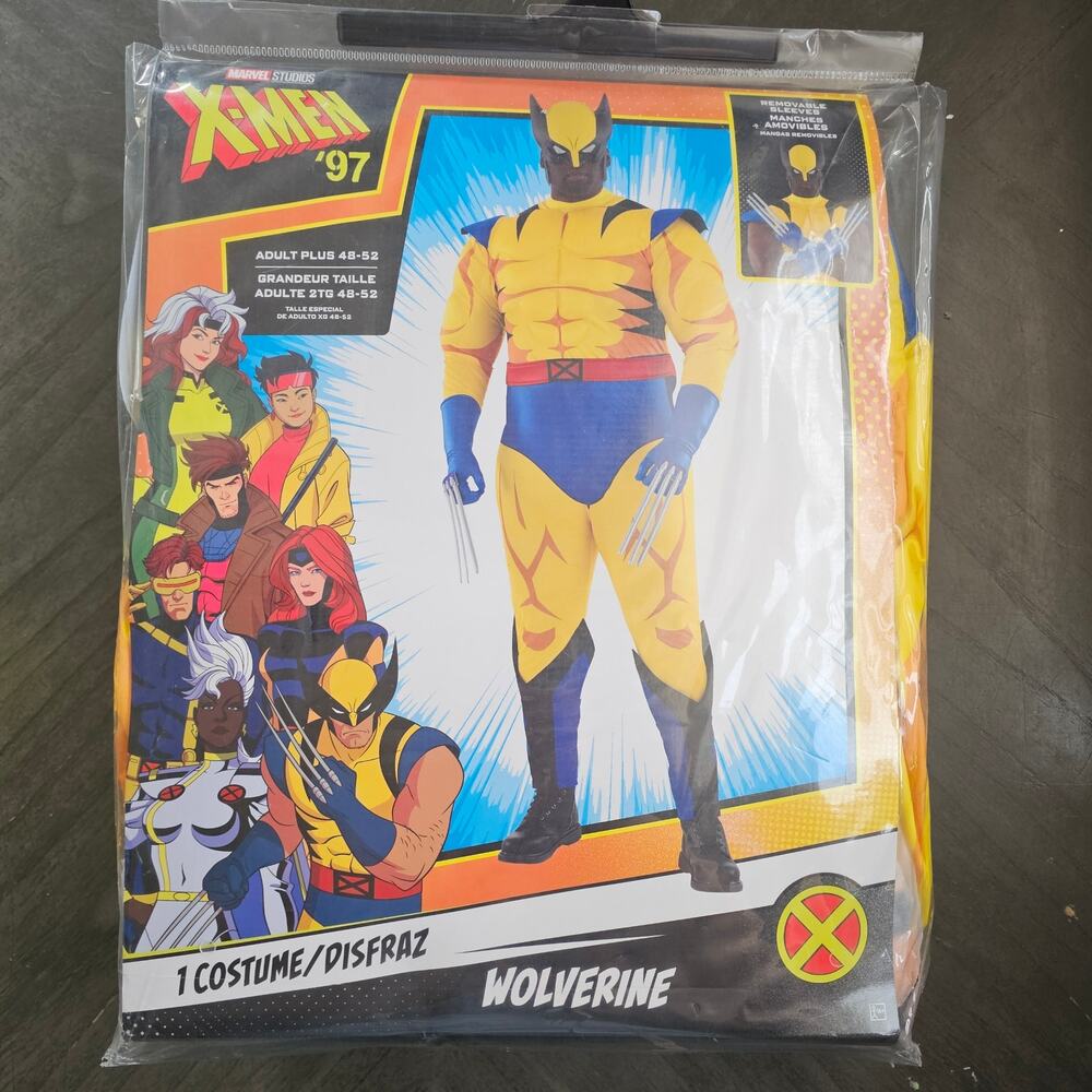 NEW Marvel X-Men 97 Wolverine Adult Plus 2XL (48-52)‎ Halloween Costume #4096
